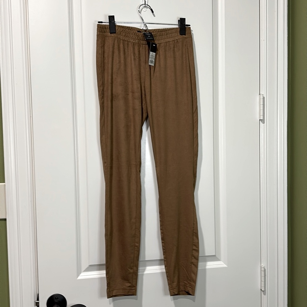 Mossimo Brown Faux Suede Stretch Leggings Size Small NWT